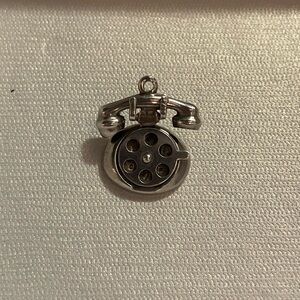 Vintage Silver Telephone Charm